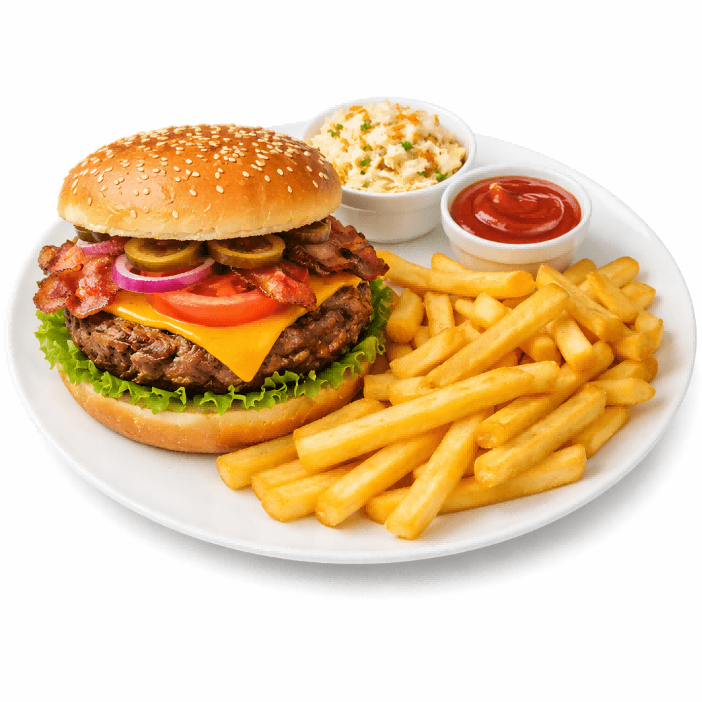 superburger met kaas menu